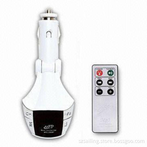 LED Display Car FM Transmitter, Supports U-disk and MP3 Player